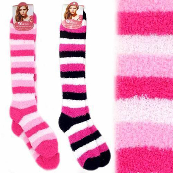 Cozy Socks Long Striped Size 9-11