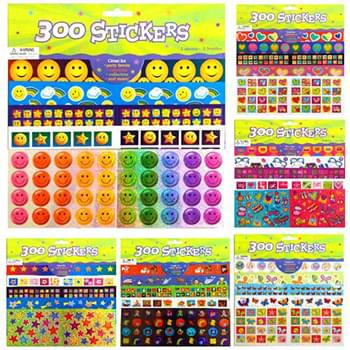 300 Pc Sticker Collections 6 Assorted Styles