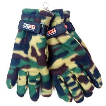 Camo fleece sport gloves