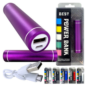 Power Bank's. 6 assorted color's. Square and Round