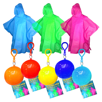 Rain Poncho with Clip on Holder Case