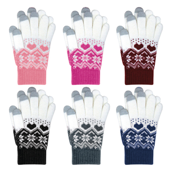 Ladies Winter Gloves - 6 assorted styles