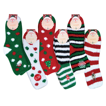 Christmas Cozy Socks with Embroidery