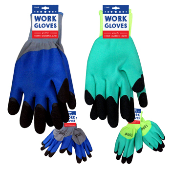 Work Gloves - blue & green color