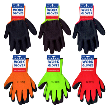 Work Gloves - 3 assorted colors