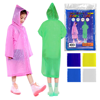 Kids Raincoat Poncho - 5 colors
