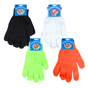 Nylon Work Gloves - 4 asst neon colors