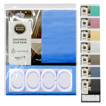 Shower Curtain with Hooks 8 colors