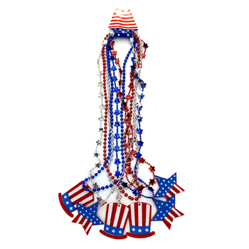 USA Flag Pin Chains 3pk