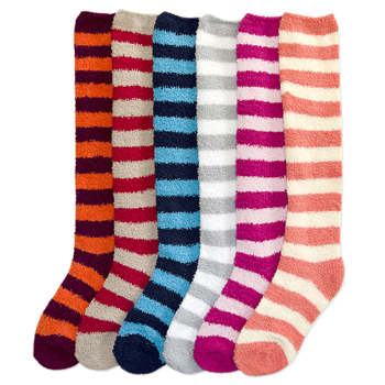 Extra Long Striped Cozy Socks - 6 colors