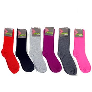 Size 9-11 Womens Solid Color Crew Socks
