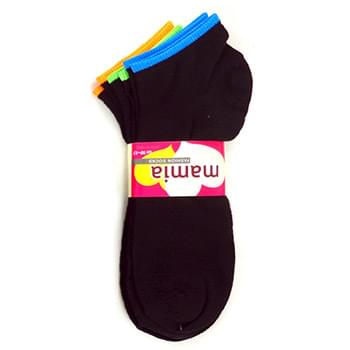 Size 9-11 Ladies Black Low Cut Socks 3 Pack