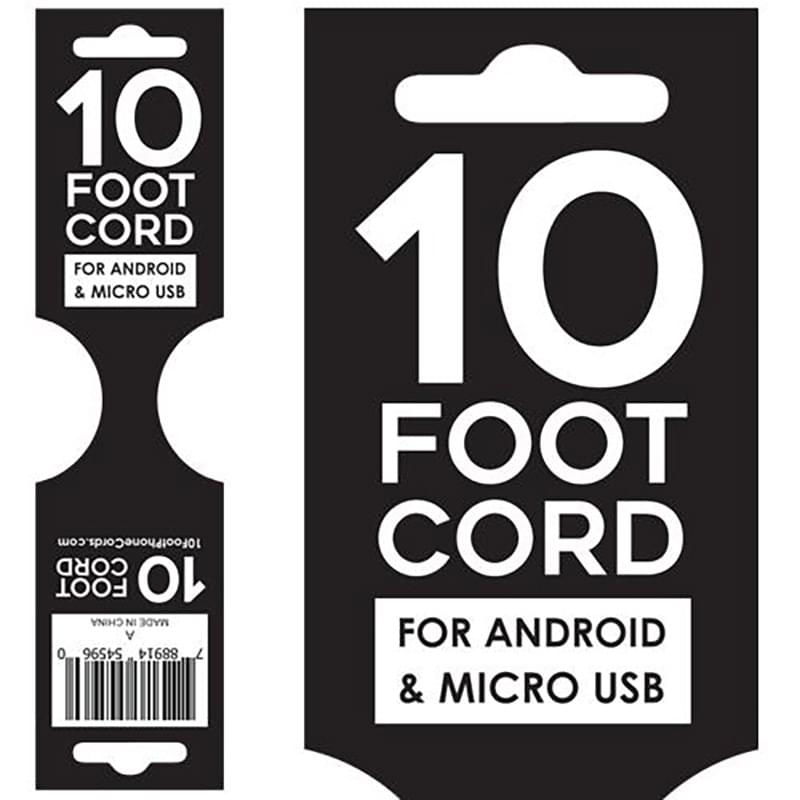 Header Tag For Android 10 ft Cords