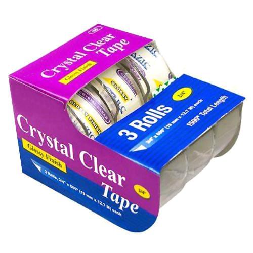 Crystal Clear TAPE With Dispenser 3 Pack