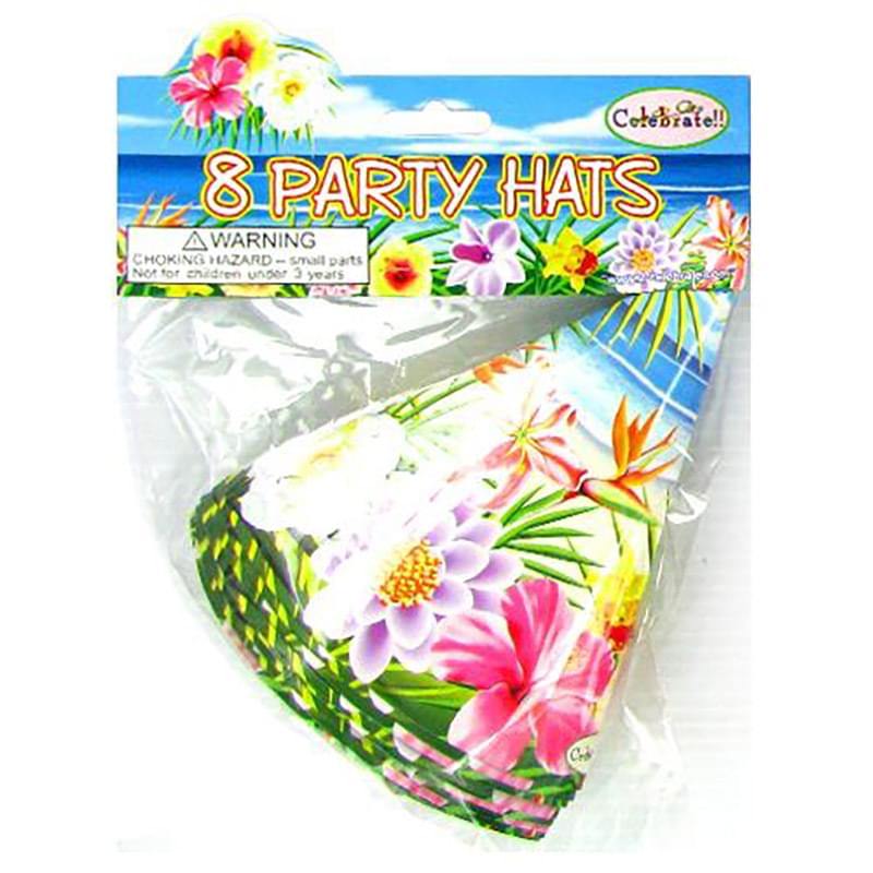 Party HAT Paper Tropical Paradise 8 Pack
