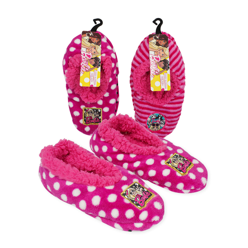 Pink BARBIE Cozy Slippers
