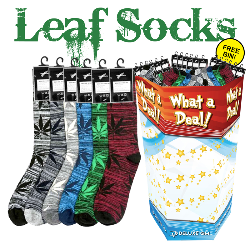 Men's leaf DRESS socks 216pc dsp