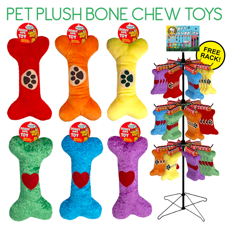 108pc 9'''''''' Dog Plush TOY Bone Display''''''
