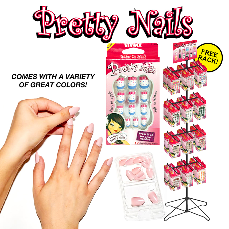 288pc Press on NAILS Display. 24 styles assorted