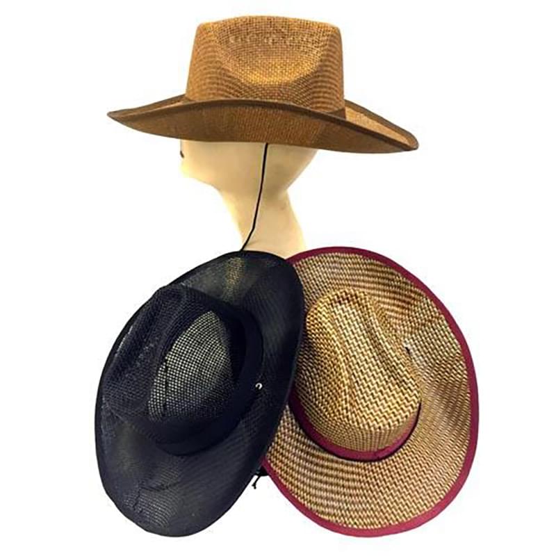 COWBOY HAT Hard Straw With Band