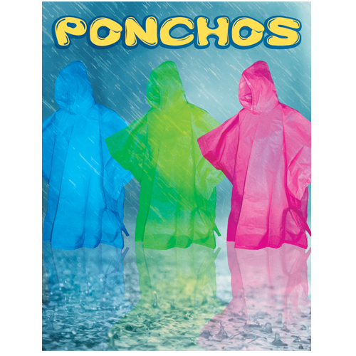 2-Poncho 8.5 X 11 STICKER For 6 Side D