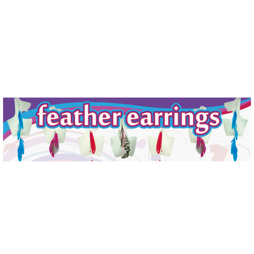 ''26-1043  2.83 x 11'''' card for Feather EARRINGS''