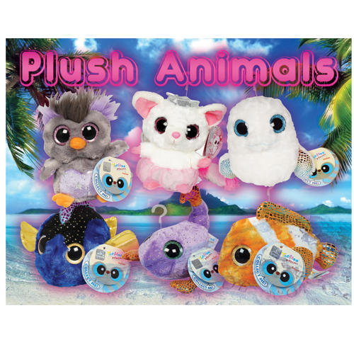 2-PLUSH5-DSP 8X10 Card Plush ANIMALs