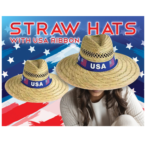 2-HAT2-DSP 8x10 card USA STRAW HATs