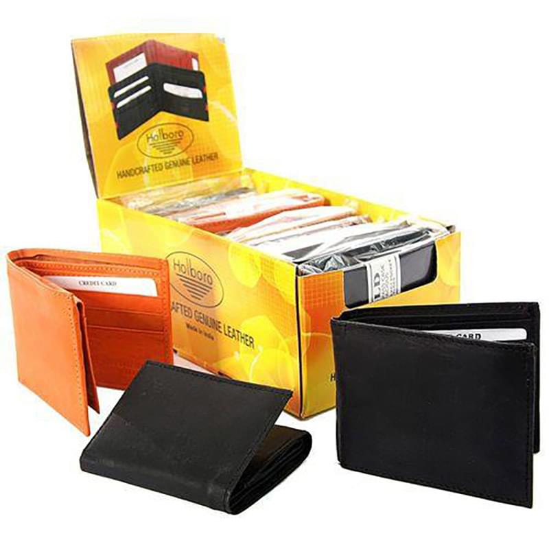 Cowhide WALLET Bifold + Trifold  12 Pc Display