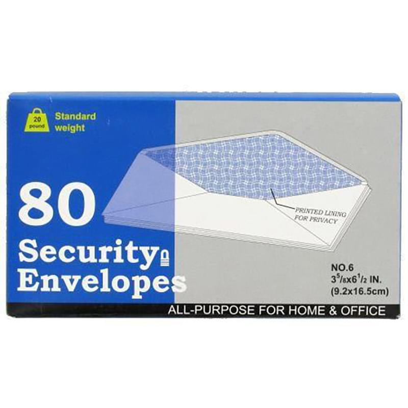 80Ct #6 Security ENVELOPE