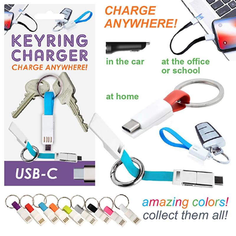 Type-C Key RING Charger assorted colors