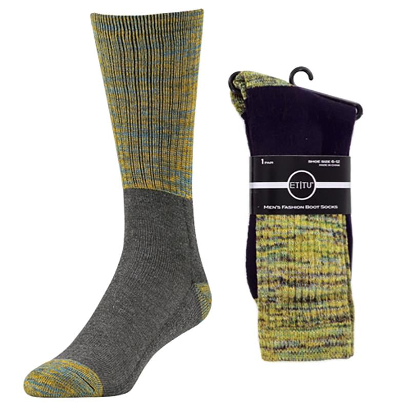 Single Pair Green BOOT Socks 10-13