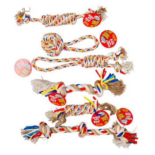 Dog TOY Rope Chews - 6 assorted styles