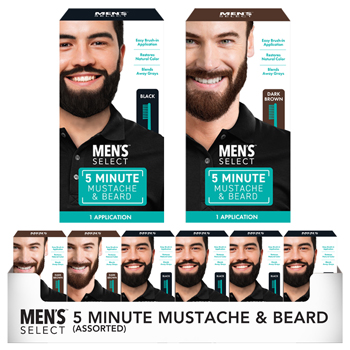36pc Men's Select Mustache & Beard PDQ