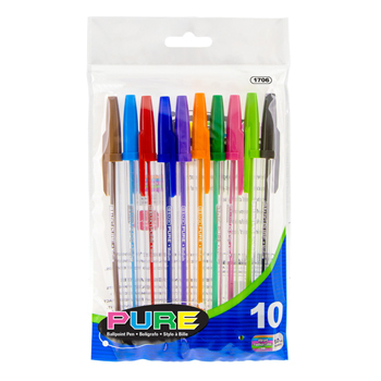 Pure Neon Color Stick Pens 10 Pack