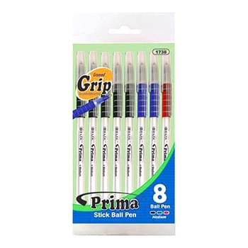 Prima Stick Pens Assorted Colors 8 Pack