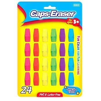 Pencil End Erasers Caps 24 Pack