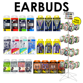5 Style Ear Buds 120 pc Display
