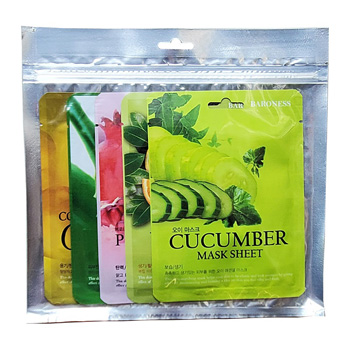 5 Pack Facial Masks 5 Assorted Scents