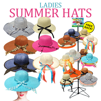 Ladies Summer Hat 120 Pc  Display