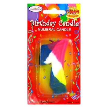 B-Day Cake Candle Rainbow #7
