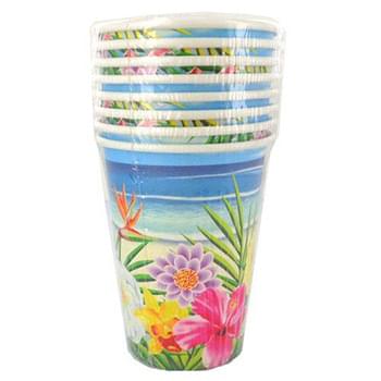 Cups Paper Tropical Paradise 8 Pack