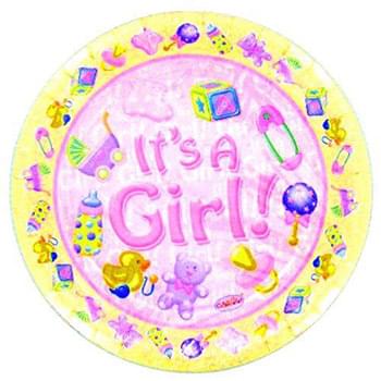 Its A Girl Paper Plates