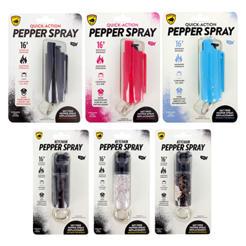 Pepper Spray with assorted colors cases