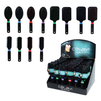 Hair brushes Display 6 Assorted Styles