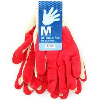 String Knit Work Gloves Red