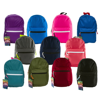 15" Backpack - 12 assorted colors