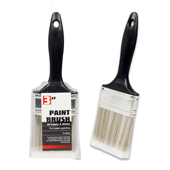 3" Flat White Paint Brush