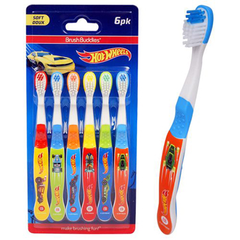 6 pack Hot Wheels Toothbrush