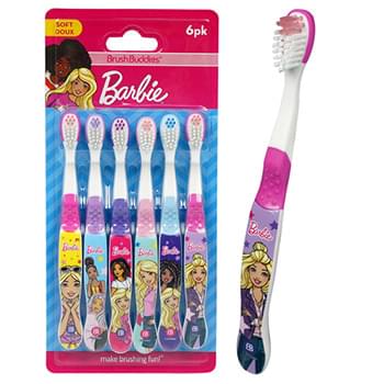 6 pack Barbie Toothbrush